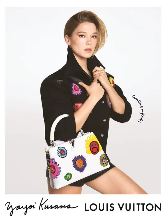 Motif yang ditampilkan kembali dalam tampilan yang lebih semarak oleh penata rias Pat McGrath, rambut oleh Guido, arahan kreatif Ferdinando Verderi, dan gaya oleh Carine Roitfeld. Foto: Document/Louis Vuitton.