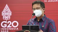 Menteri Kesehatan RI Budi Gunadi Sadikin memberikan keterangan pers usai Rapat Terbatas Evaluasi PPKM di Kantor Presiden Jakarta pada Senin, 10 Januari 2022. (Dok Biro Pers Sekretariat Presiden RI)