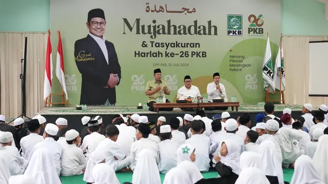 Ketua Harlah PKB Cucun Syamsurijal di Kantor DPP PKB, Jakarta Pusat, Senin (22/7/2024). (Liputan6.com/Winda Nelfira)