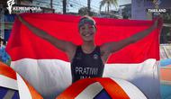 Atlet Triathlon Indonesia, Martina Ayu Pratiwi, meraih medali emas SEA Games 2025 pada nomor Women's Individual. (dok. Kemenpora)