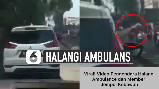 Tingkah tak terpuji pengendara mobil pada ambulans kembali terjadi.