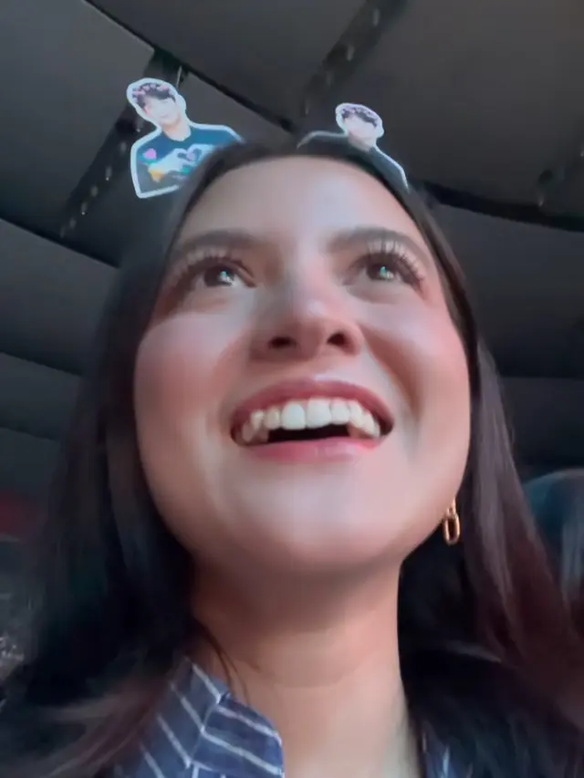 Marsha Aruan saat Hadir Fan Meeting Kim Soo Hyun di Indonesia. [@aruanmarsha]