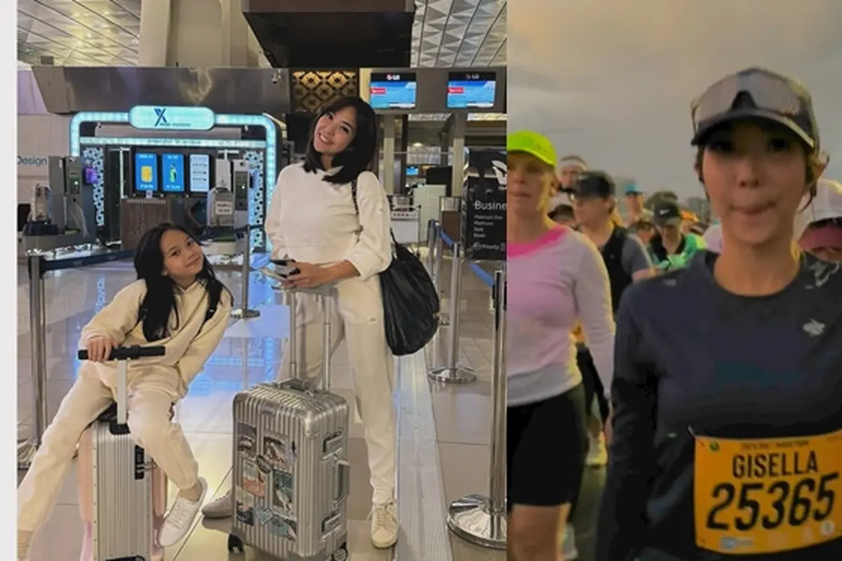 7 Potret Gisella Anastasia dan Gempi Liburan di Australia, Ikut Marathon