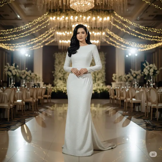 Baju Kondangan di Gedung Pernikahan. Foto: Gemini