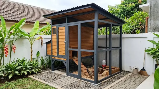 Desain Kandang Ayam Minimalis Modern di Halaman Sempit tapi Tetap Nyaman