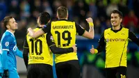 Selebrasi Pemain Borussia Dortmund (AFP/Alexander Gottschalk)