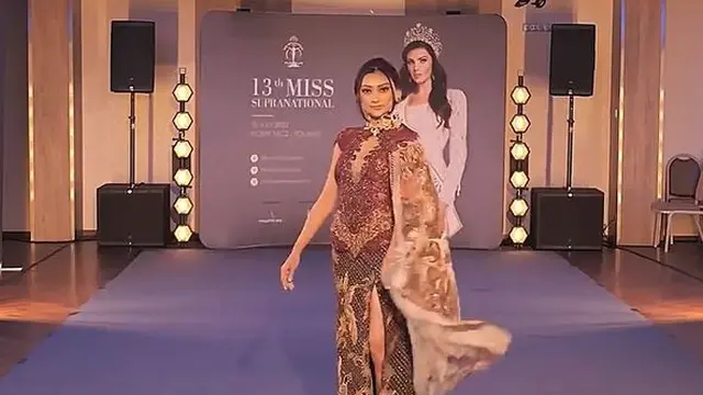 Pesona Adinda Cresheilla Pakai Kebaya di Miss Supranational 2022, Raih Top 15 Miss Elegance