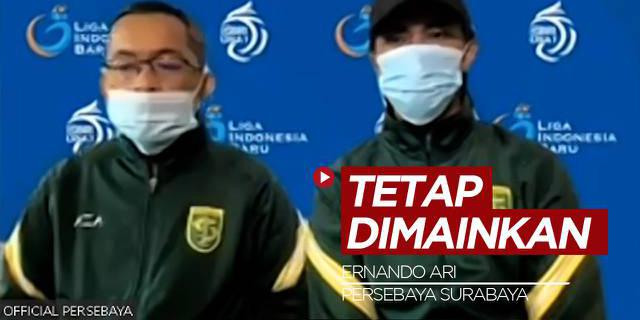 VIDEO: Tidak Ada Stok Kiper, Aji Santoso Akan Tetap Mainkan Ernando Ari untuk Persebaya Surabaya