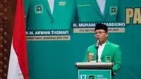 Pelaksana Tugas (Plt) Ketua Umum Partai Persatuan Pembangunan (PPP) Muhamad Mardiono saat berbicara di Rapat Pimpinan Wilayah (Rapimwil) PPP Provinsi Aceh, di Hotel Hermes, Kota Banda Aceh. (Istimewa)