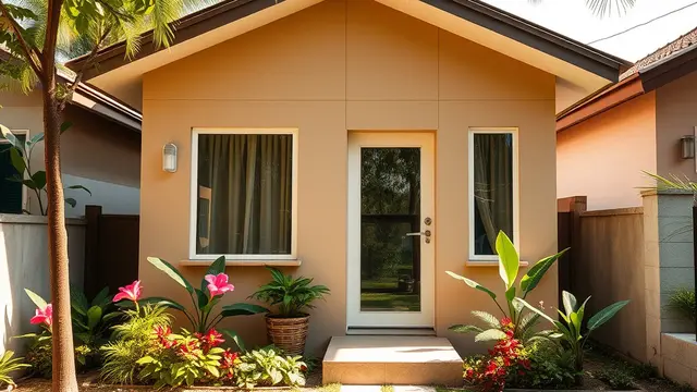 Desain Rumah 3x6 dengan Nuansa Cokelat Muda