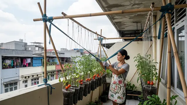 Cara Membuat Kebun Tomat Gantung Anti Roboh saat Angin Kencang, Ini 4 Langkahnya