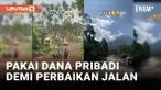 Penjual Bakso Gunakan Dana Pribadi untuk Perbaiki Jalanan yang Rusak di Malang
