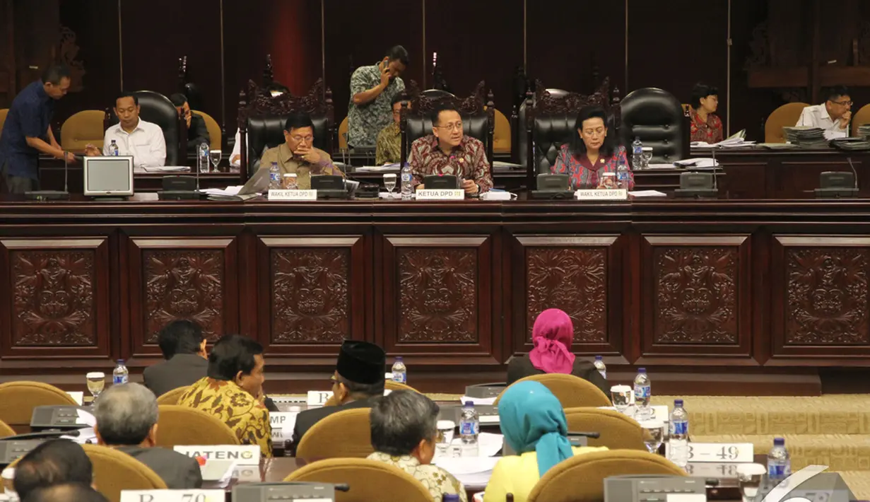 Suasana rapat penyampaikan Ikhtisar hasil pemeriksaan BPK semester I Tahun 2014, Jakarta, Jumat (5/12/2014). (Liputan6/Andrian M Tunay) 