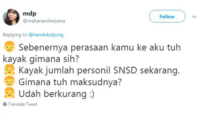 Alih-alih bikin galau berkepanjangan, para warganet justru membuat percakapan kocak soal perasaan.