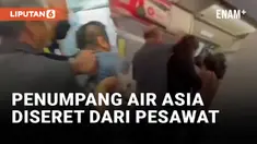 Kelebihan, Air Asia Seret Penumpang dari Pesawat