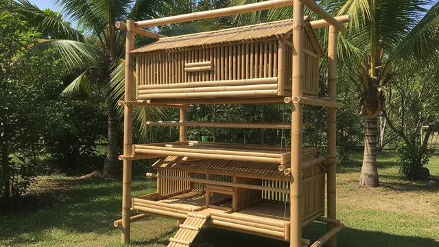 Kandang Ayam Bambu Murah tapi Modern untuk Ternak Rumahan Modal Kecil (Image by Gemini AI)