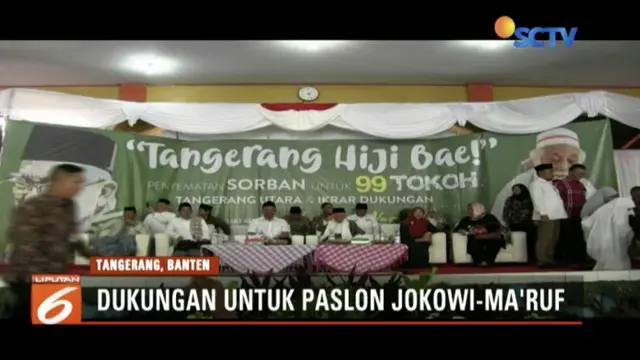 Pasangan capres dan cawapres Jokowi dan Ma’ruf mendapat dukungan dari ribuan warga Pantai Utara Tangerang.
