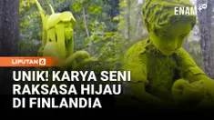 Di hutan Finlandia, raksasa-raksasa hijau ini menghadirkan nuansa magis dan misterius yang terinspirasi oleh mitologi Finlandia dan alam. Seniman keramik Kim Simonsson menyebut mereka sebagai Manusia Lumut