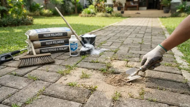 Cara Mencegah Rumput Tumbuh di Antara Batu Paving