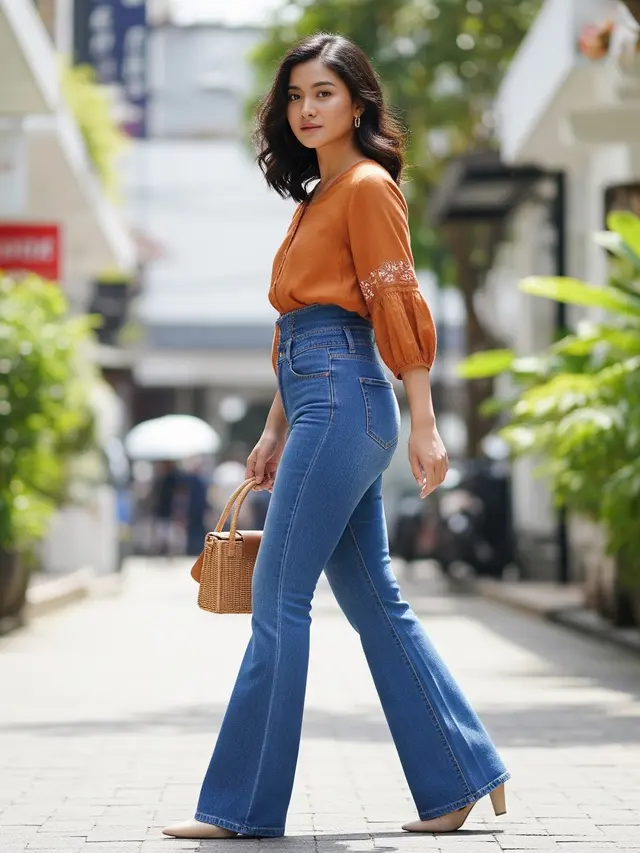 Model Celana Panjang Wanita Cutbray (Image by Gemini AI)