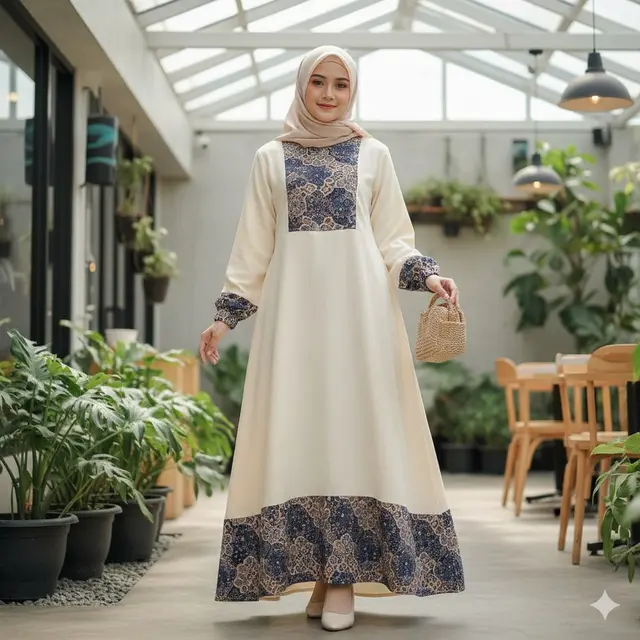 Baju Batik Syar’i Simple untuk Sehari-hari Tren 2025