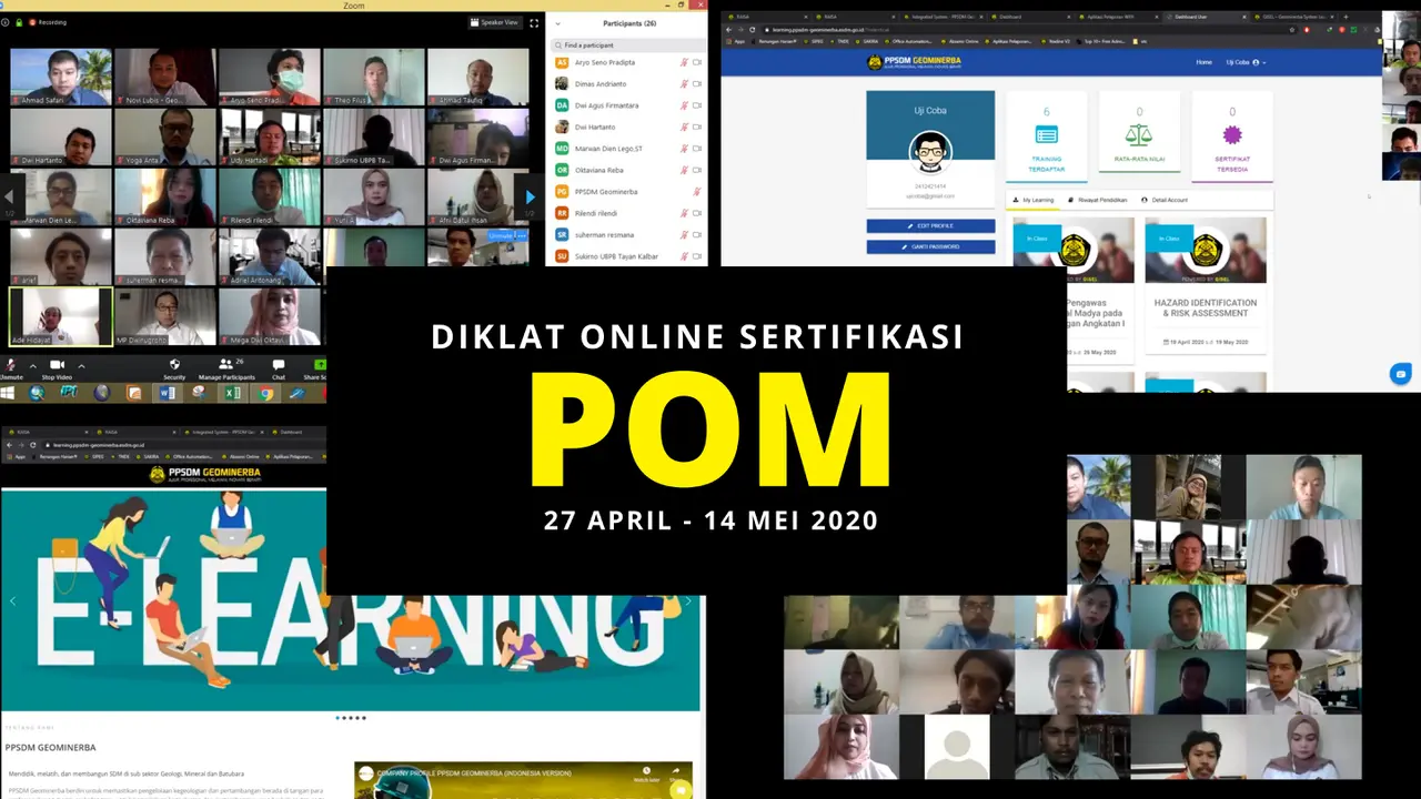 Lewat Diklat Online, PPSDM Geominerba Siap Cetak Pengawas Operasional Madya