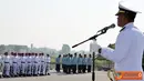 Citizen6, Sidoarjo: Peringatan Hari Lahir TNI AL ke-67 ini dilaksanakan dalam sebuah upacara militer dengan Inspektur Upacara Pasops Denma Pasmar-1 Mayor Marinir I Gede Edy S. (Pengirim: Roby Eka Sanjaya)