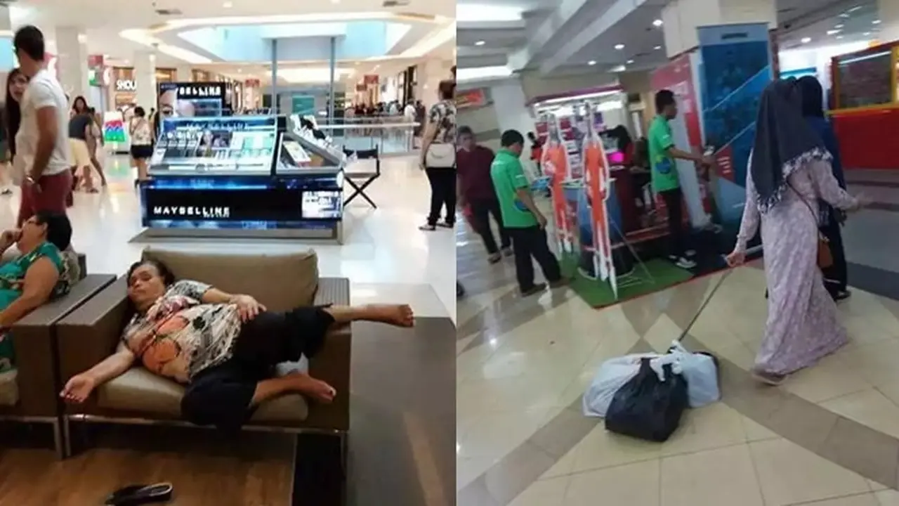 6 Aksi Absurd Emak-Emak Belanja Keperluan Lebaran di Mal, Kocak