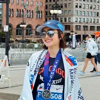 Intip seperti apa sepatu lari pilihan Febby Rastanty yang dipakai untuk Chicago Marathon (@febbyrastanty)