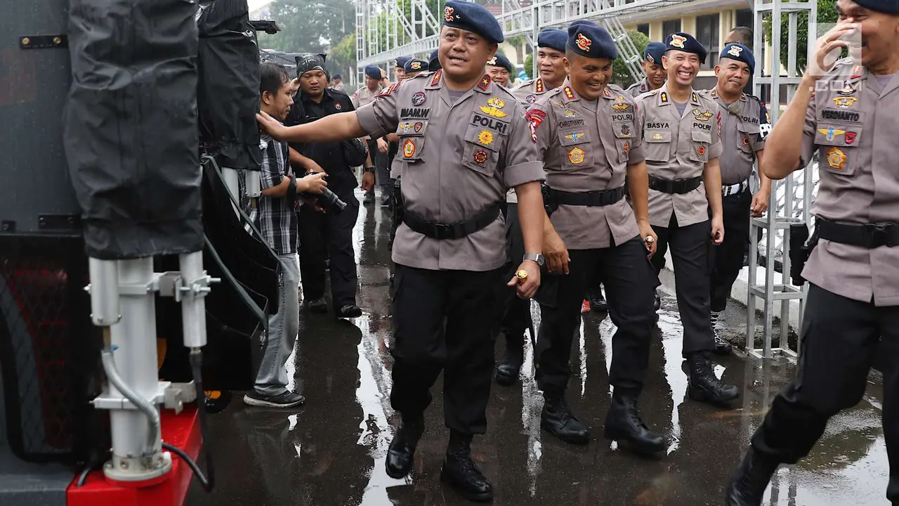 Pasukan Brimob Gelar Apel Sambut Asian Games hingga Hari Buruh