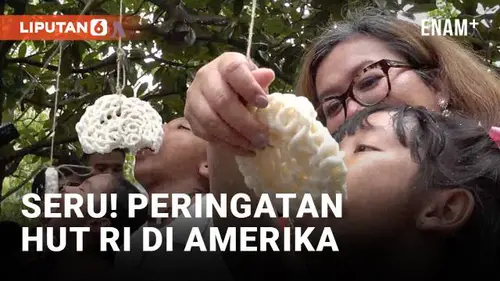 VIDEO: Upacara Bendera Hingga Lomba Makan Kerupuk Tandai HUT RI di AS