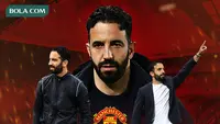 Manchester United - Ilustrasi Ruben Amorim (Bola.com/Adreanus Titus/Geaby Fadhilatu Sholikha)