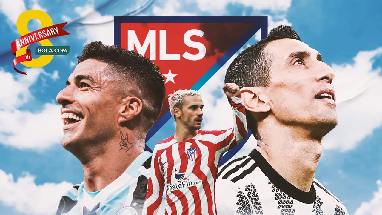 Ilustrasi - Luis Suarez, Antoine Griezmann, Angel Di Maria