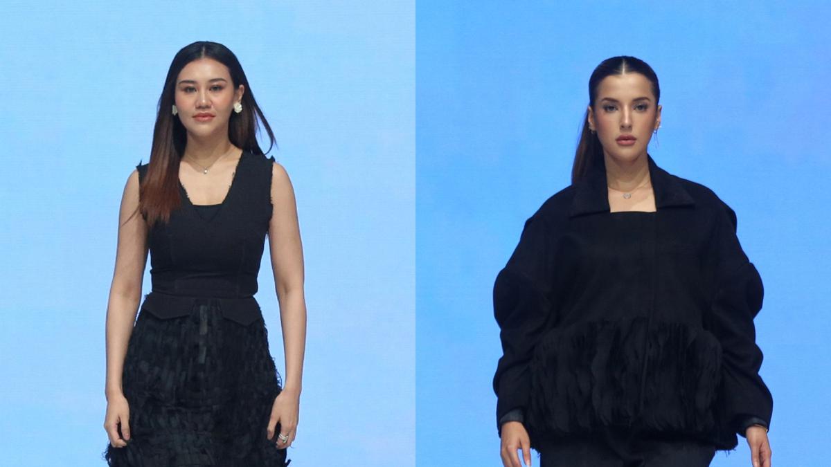 Gaya Slay Duo Mama Aaliyah Massaid dan Tasya Farasya Gebrak Panggung JFW 2026 dengan Busana Serba Hitam
