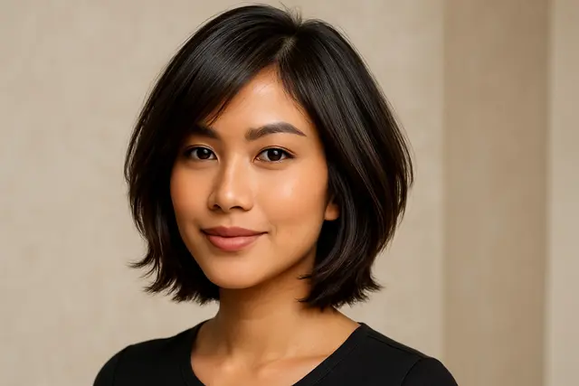 2. Bob Trap Layer Pendek untuk Efek Rambut Bervolume