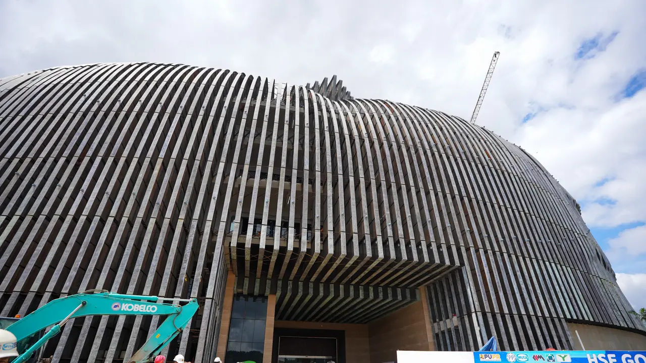 Kesiapan jelang seremoni perayaan HUT RI ke-79 di IKN pada 17 Agustus 2024. (Foto: Otorita IKN)