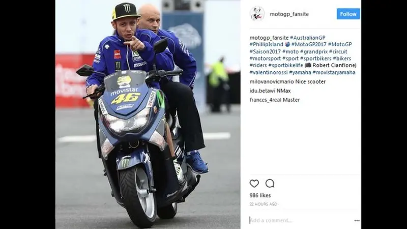 Valentino Rossi Naik Yamaha NMax