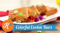 Yuk kita intip cara membuat snack seru untuk buah hati Anda. Salah satu menu yang patut Anda coba adalah colourful cookies bars. (Foto: Kokiku Tv)