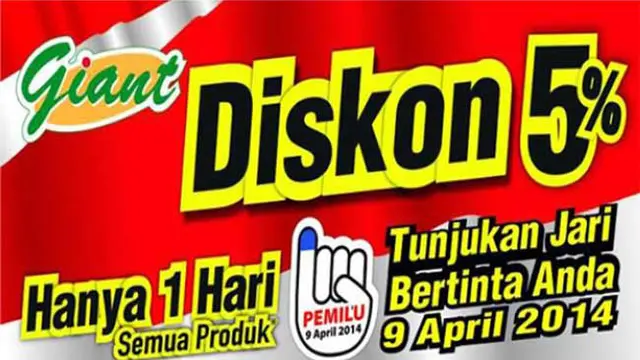 giant supermarket promo pemilu