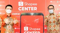 Gubernur Jawa Barat Ridwan Kamil dan Co-founder dan Group Chief Operating Officer, Sea, YeGang. Dok Shopee