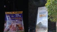 Banner-banner penjualan rumah di Daerah Istimewa Yogyakarta (DIY). (Liputan6.com/Nurul Diva)