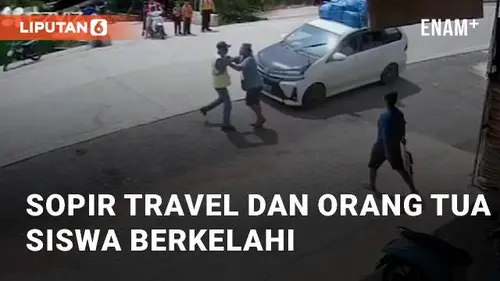 VIDEO: Detik-Detik Sopir Travel dan Orang Tua Siswa Berkelahi Karena Stick Line