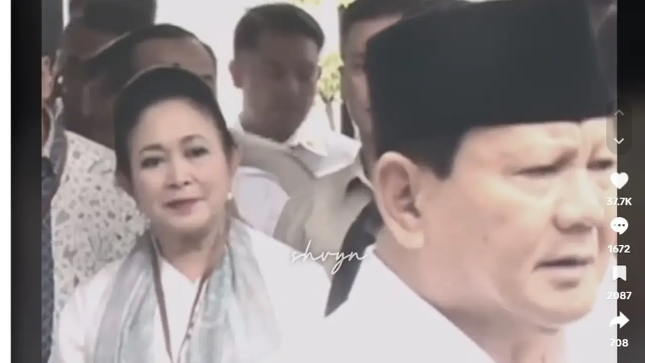 Tatapan Titiek Soeharto ke Prabowo Subianto Usai Ditetapkan Jadi Presiden Terpilih Disorot Warganet