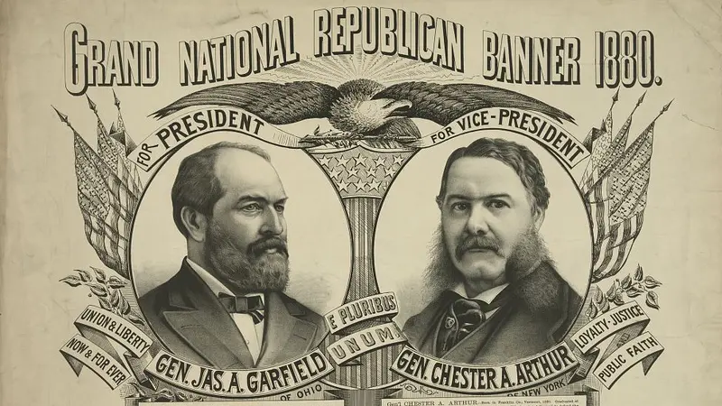 Selebaran kampanye James A. Garfield dan Chester A. Arthur (Wikipedia/Public Domain)