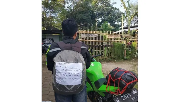 Pesan Unik Pengendara Saat Mudik