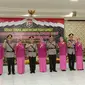 Sejumlah Kapolres Wilayah Hukum Banten Menggelar Upacara Pisah Sambut. (Foto: Yandhi Deslatama/Liputan6.com)