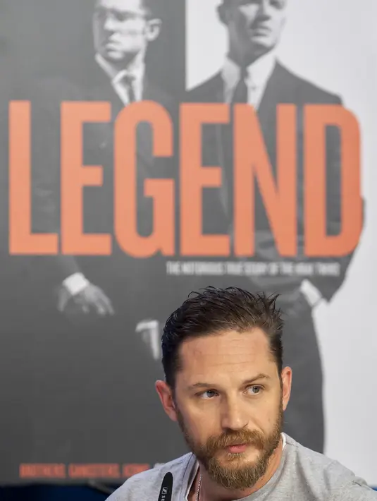 Film ‘Legend’ terinspirasi oleh kehidupan gangster kembar asal Inggris, Ron dan Reggie Kray yang memerintah dunia kejahatan di London dengan intensitas kekerasan di tahun 1960-an. Ia pun merasa terkena ‘skizofrenia’ . (Bintang/EPA)