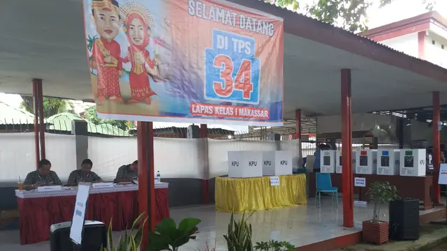 Suasan TPS di Lapas Makassar (Eka Hakim/Liputan6.com)