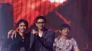 Malam puncak HUT Indosiar ke-22, berlangsung sangat meriah. Penampilan band papan atas turut hadir menghibur dalam acara Konser Raya 22 Tahun Indosiar. (Bambang E. Ros/Bintang.com)
