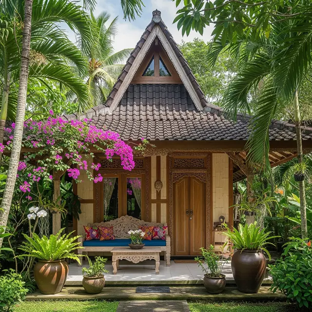 Desain Rumah Mungil Cantik dengan Nuansa Tropis